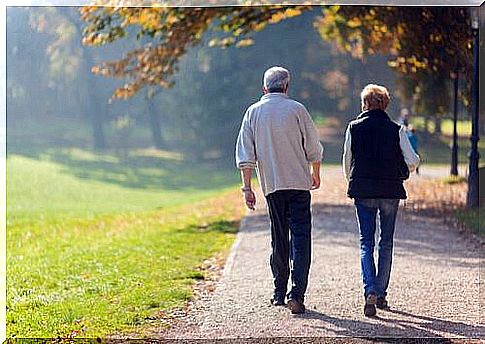 Older couple on a walk