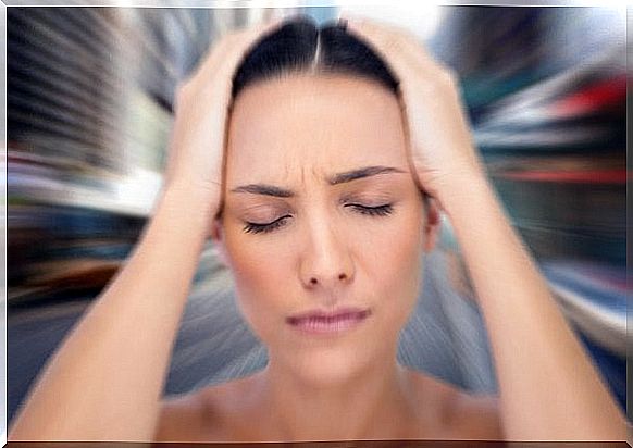 Woman experiences dizziness due to anxiety