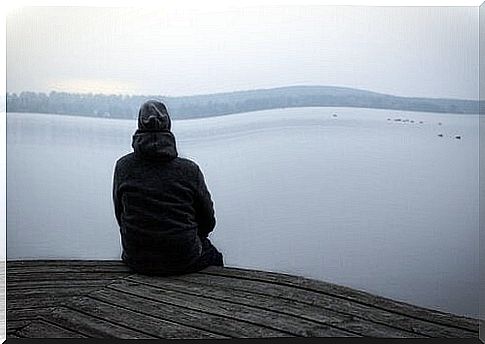 Man sitting on the dock